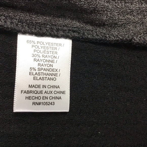 Bobeau Women’s Size MediumOpen Front Cardigan Lightweight Gray Black Colorblock - Picture 11 of 11